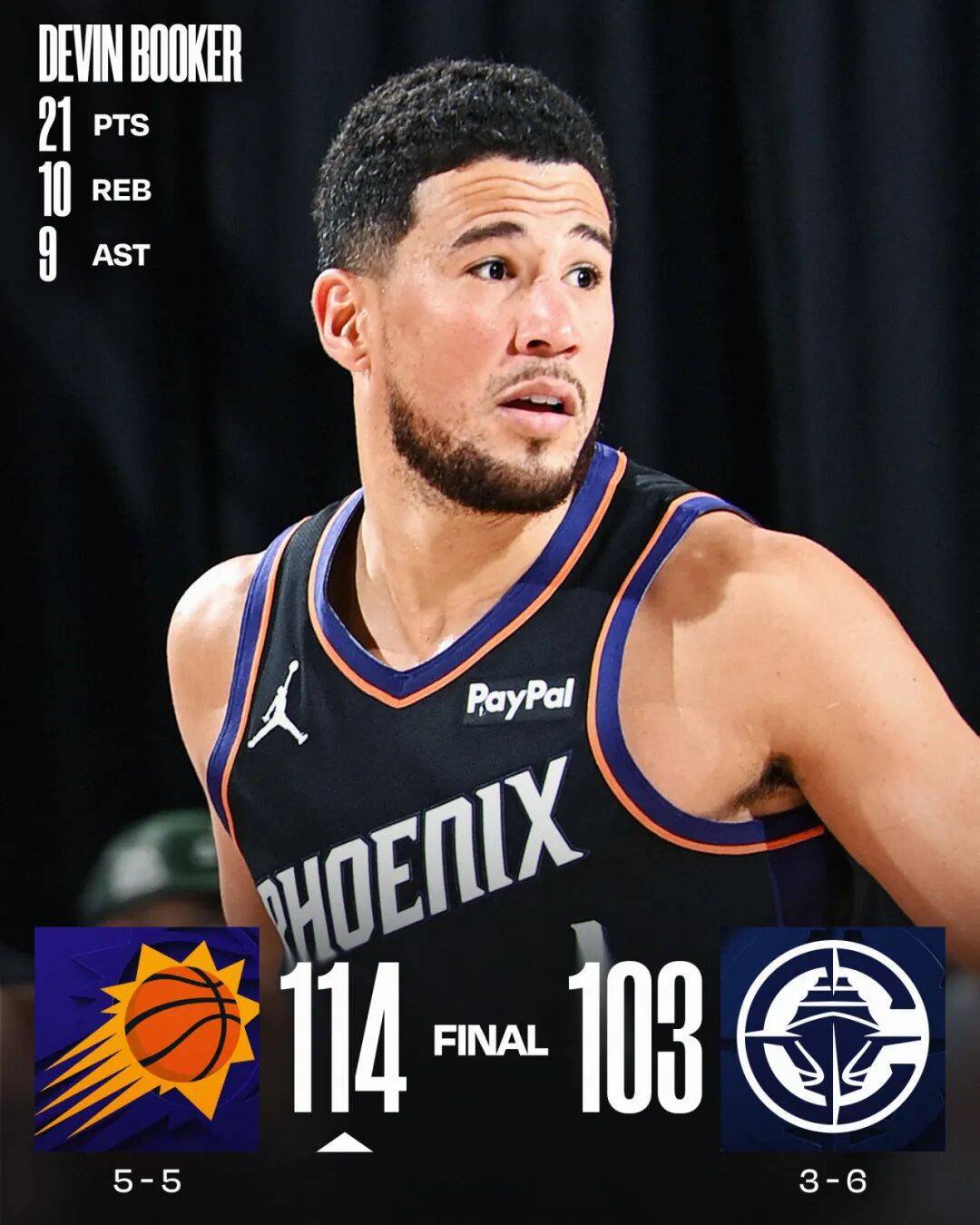 掘金翻盘上海队，布克关键制胜的简单介绍